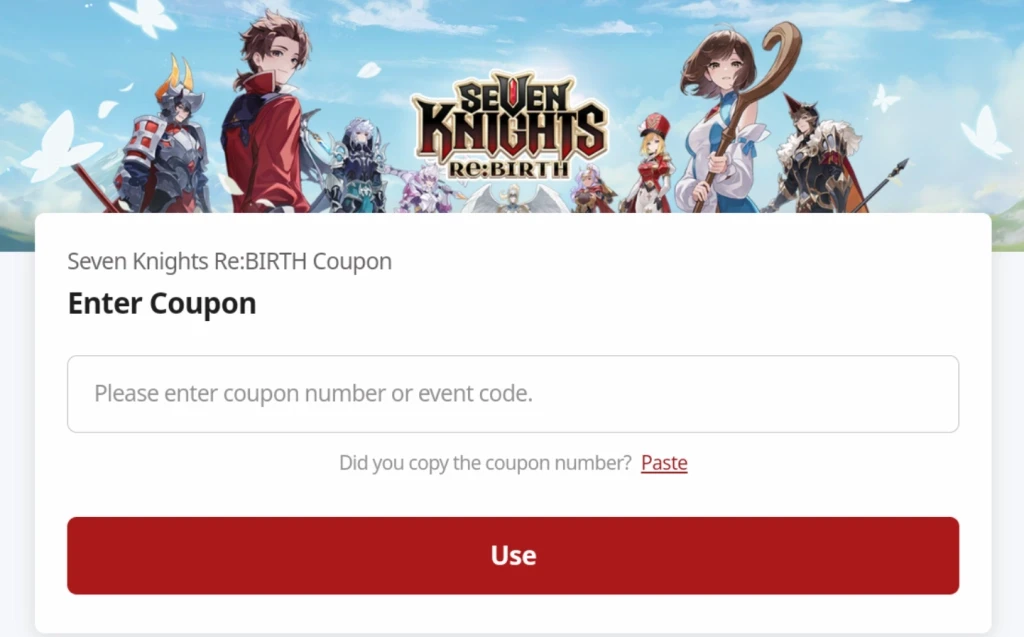 Full bộ code Seven Knights Re:BIRTH Nhập giftcode Seven Knights Re:BIRTH và nhấn "Use" chọn "Confirm"
