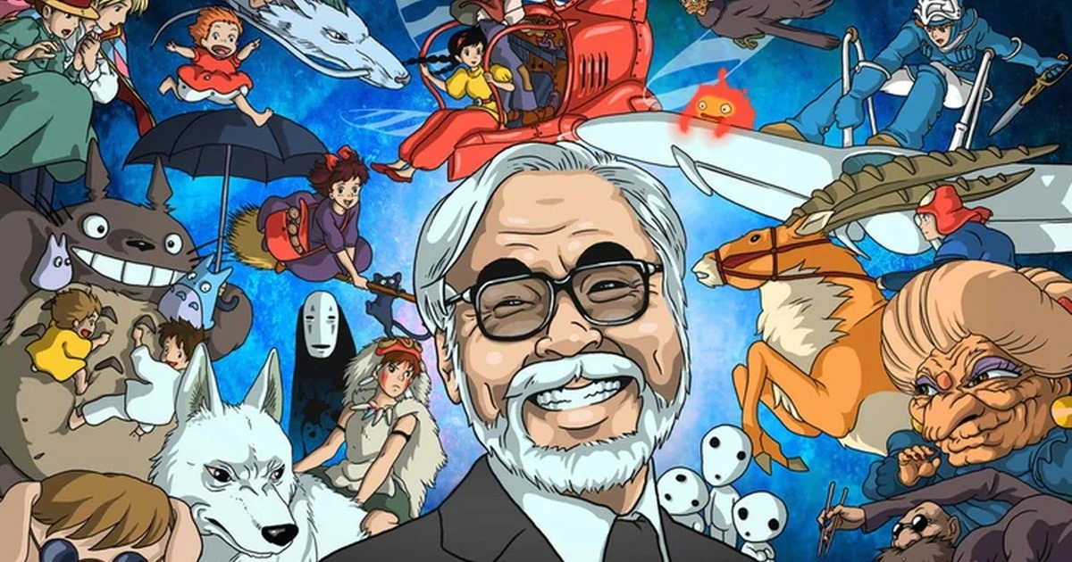 Hình ảnh Hideaki Anno cùng với các bộ phim của ông