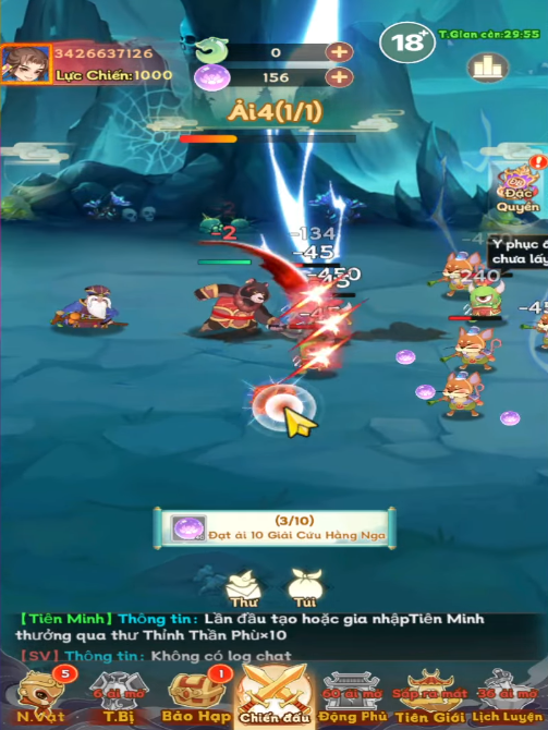 Hình ảnh giao tranh trong game Mộng Tây Du