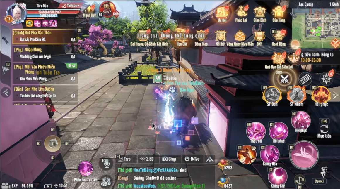 Hình ảnh giao tranh trong game Thiên Long Bát Bộ 2 VNG