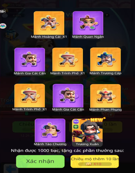 Hình ảnh giao diện trong tựa game Đại Chiến Tiểu Binh