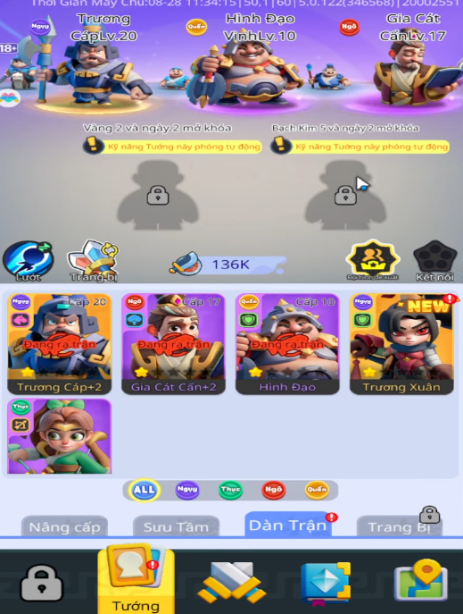 Hình ảnh giao diện trong tựa game Đại Chiến Tiểu Binh
