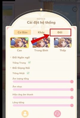 Chọn vào mục Đổi