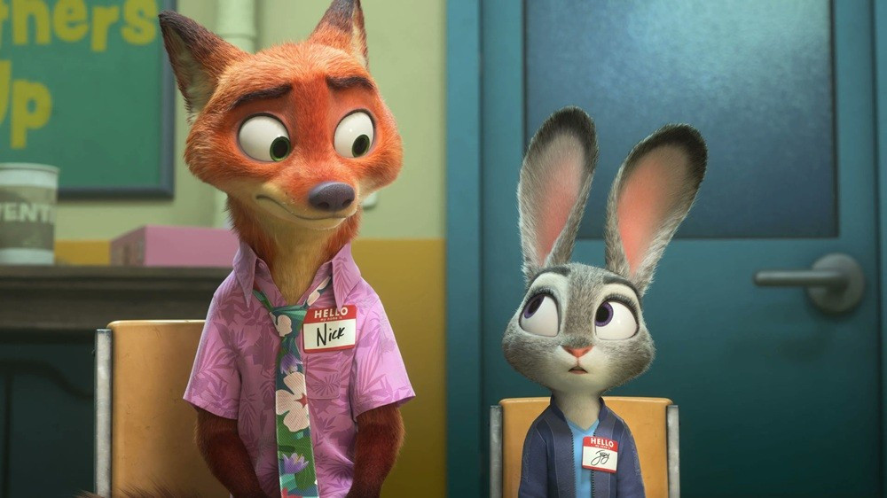 Hình ảnh cáo Nick Wilde và thỏ Judy Hopps