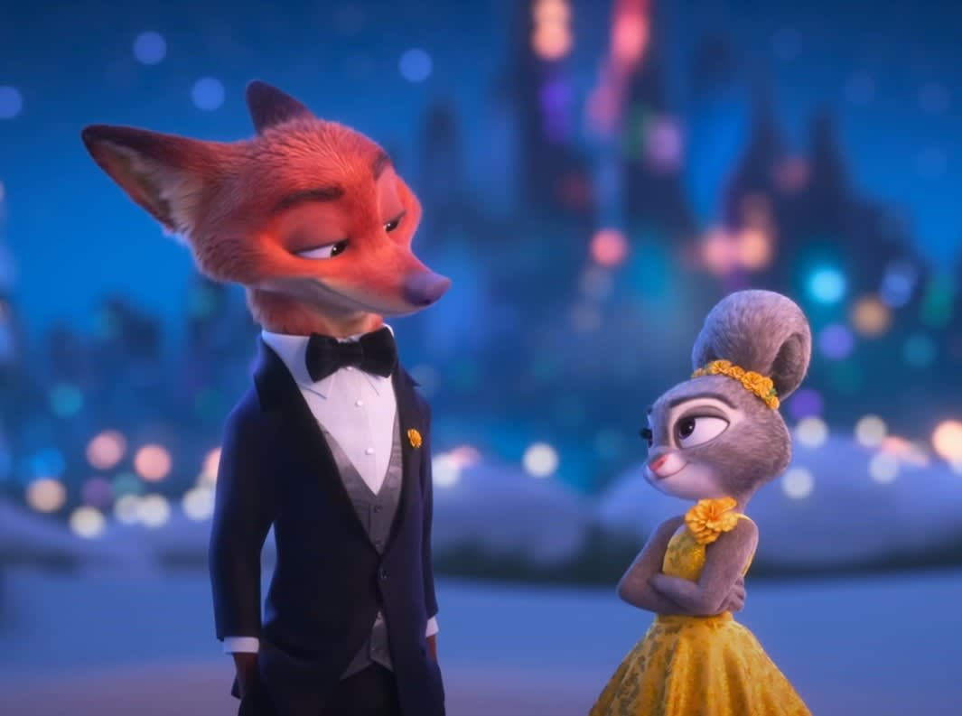 Hình ảnh cáo Nick Wilde và thỏ Judy Hopps