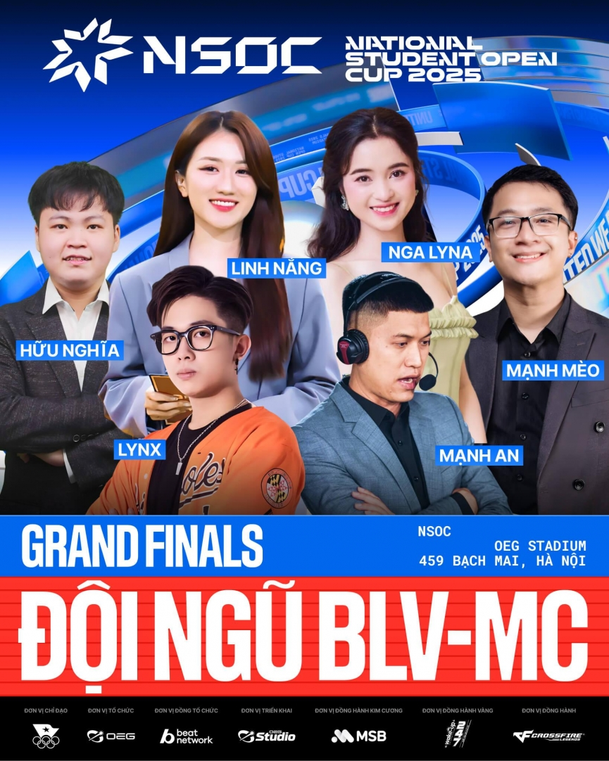 Đội ngũ BLV - MC tại NSOC 2025
