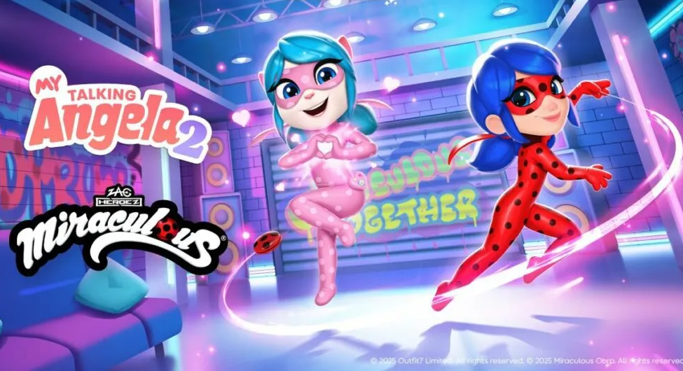 Sự xuất hiện của Ladybug và Cat Noir trong My Talking Angela 2