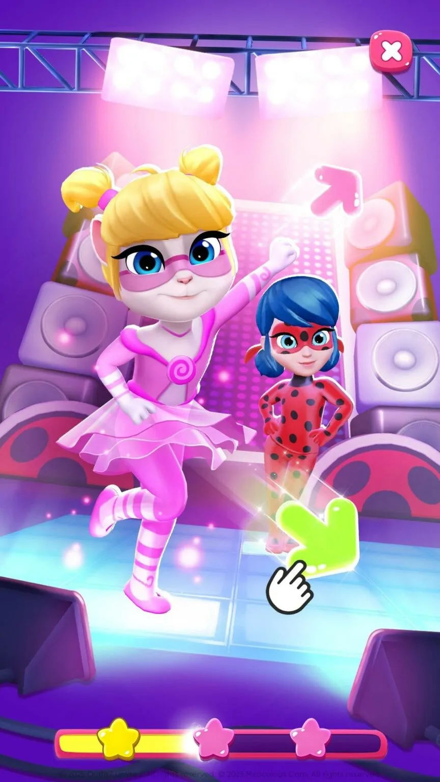 Sự xuất hiện của Ladybug và Cat Noir trong My Talking Angela 2