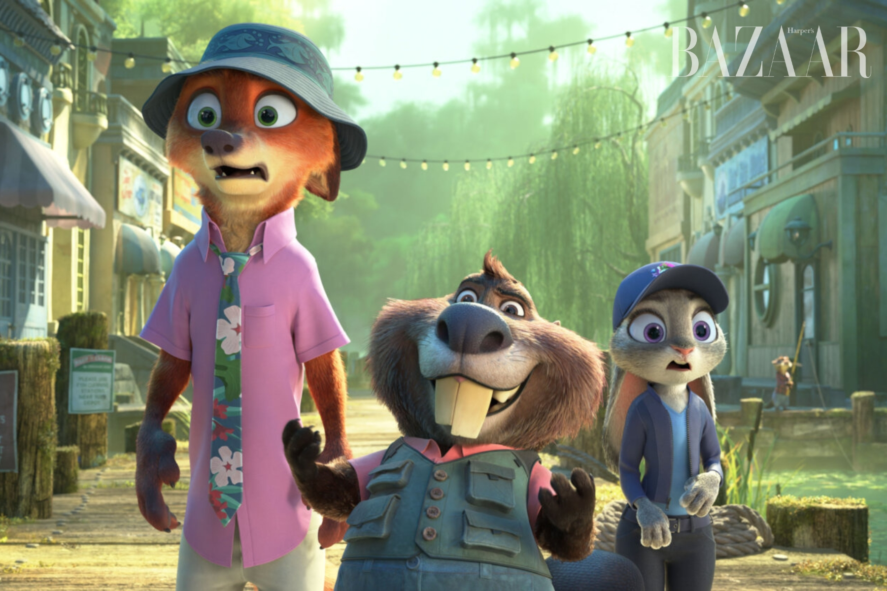 Ba nhân vật cáo Nick, thỏ Judy và hải ly Nibbles trong Zootopia 2