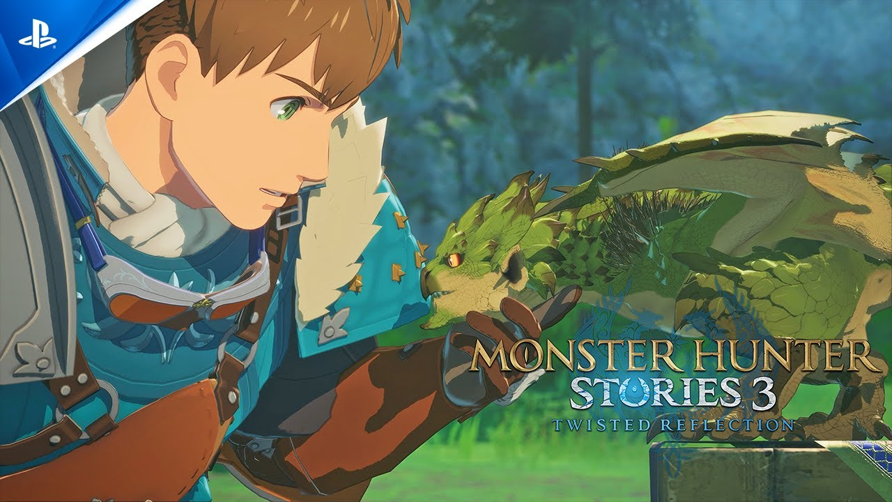 Đội trưởng Rangers đang chăm sóc quái vật trong game Monster Hunter Stories 3