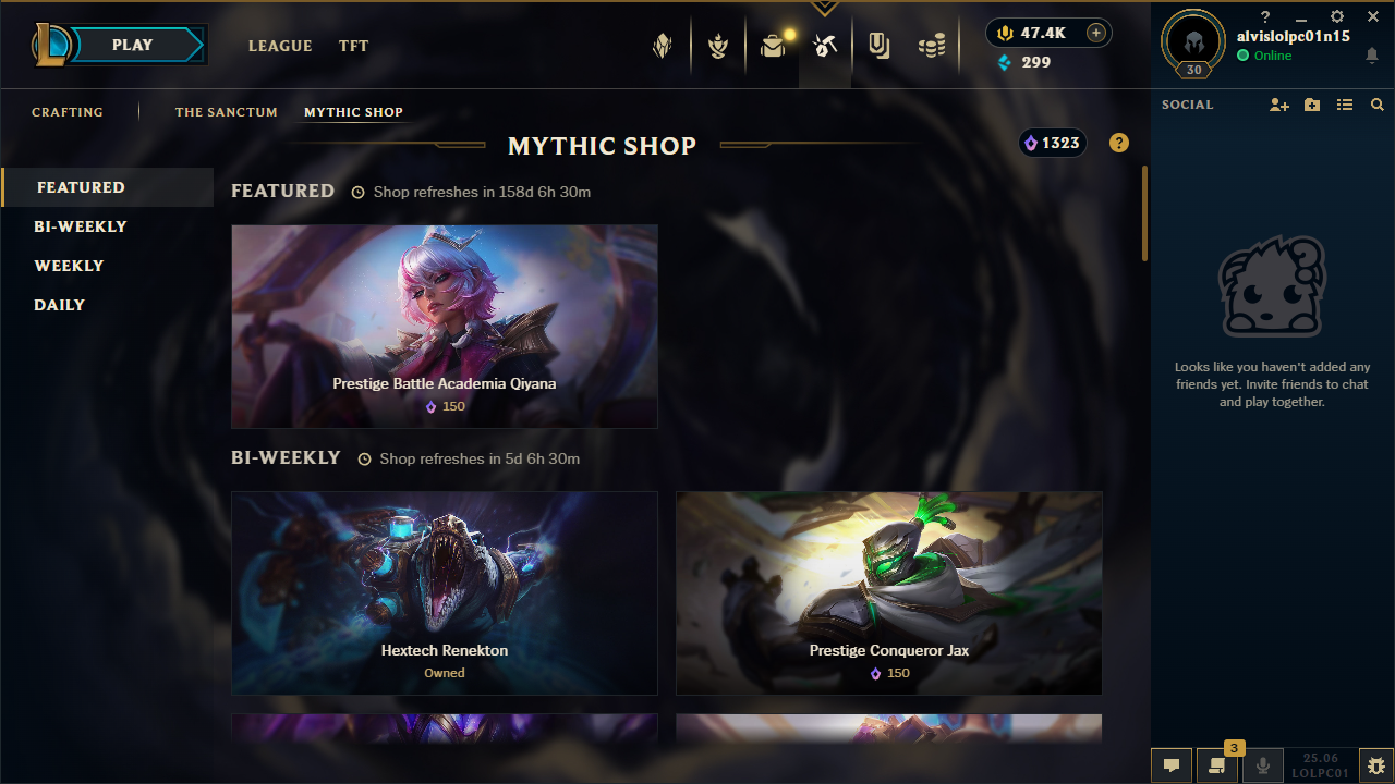Cửa hàng Cá Nhân liên tục cập nhật các trang phục, skin cho game thủ