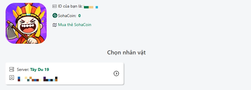 Hãy nhập thông tin nhân vật mà bạn muốn nhận thưởng