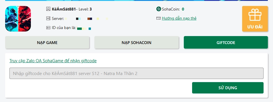 Hãy nhập mã Giftcode AI Stickman và bấm SỬ DỤNG.