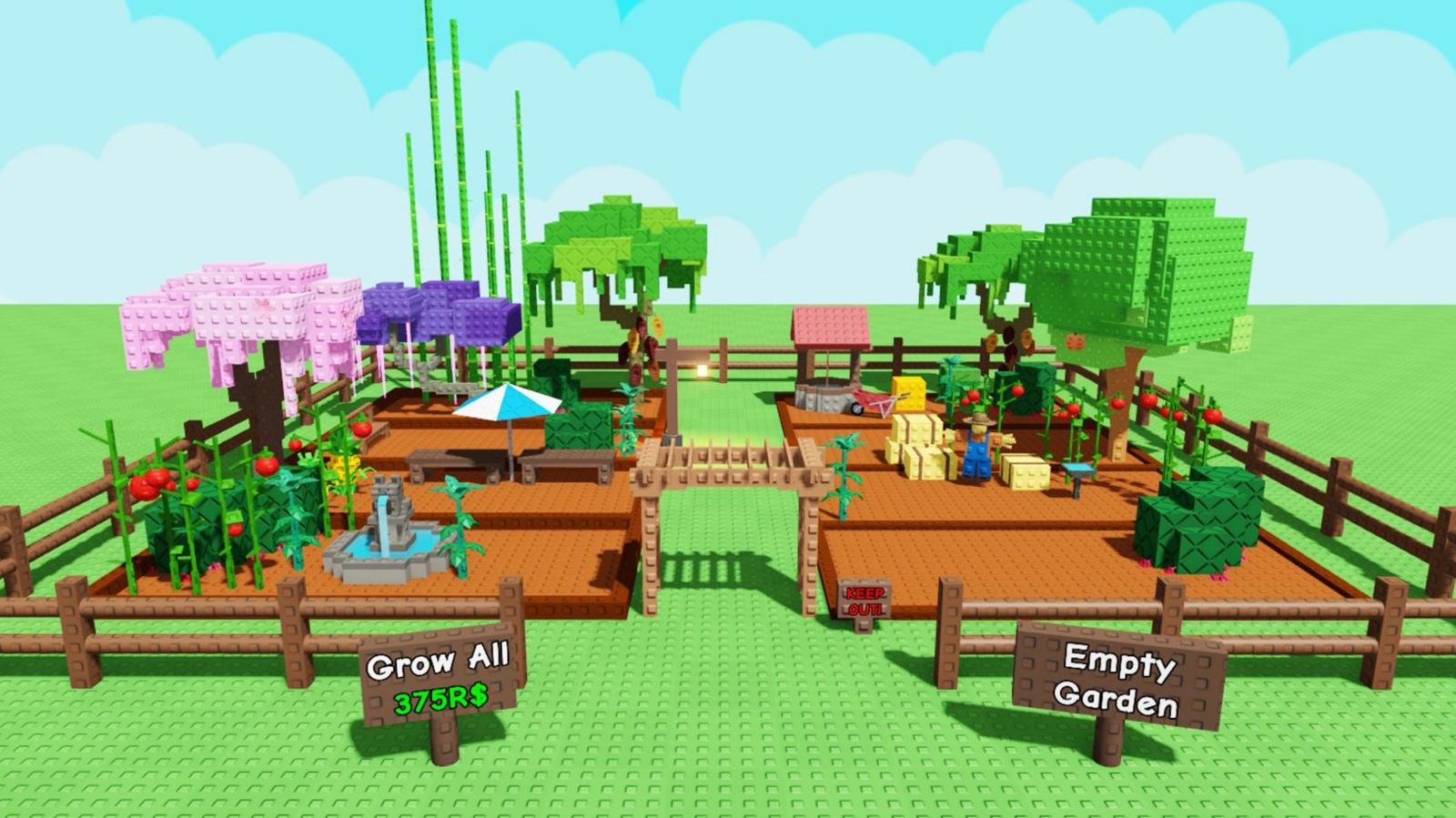 Hình ảnh các cây cối trồng được trong game Grow a Garden