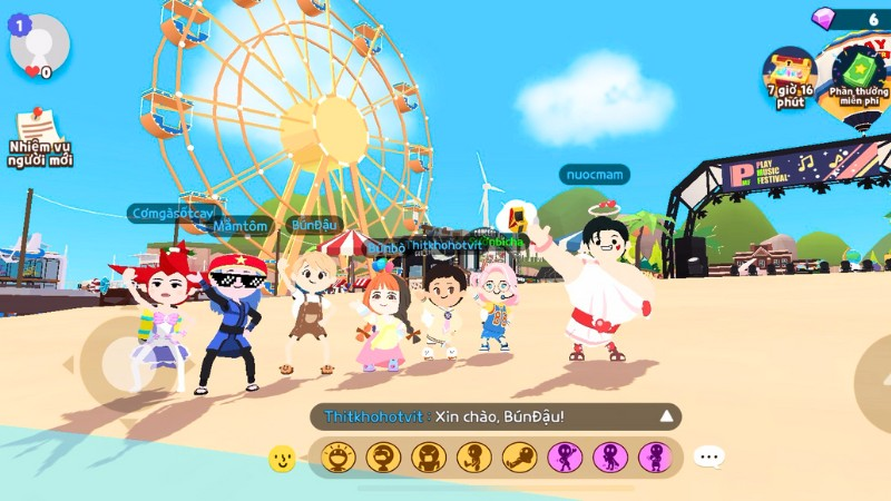 Hình ảnh giao diện các nhân vật trong game Play Together