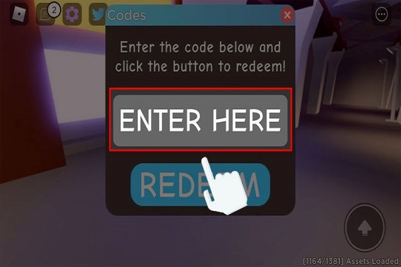 Nhập mã Giftcode Funky Friday vào ô ENTER HERE