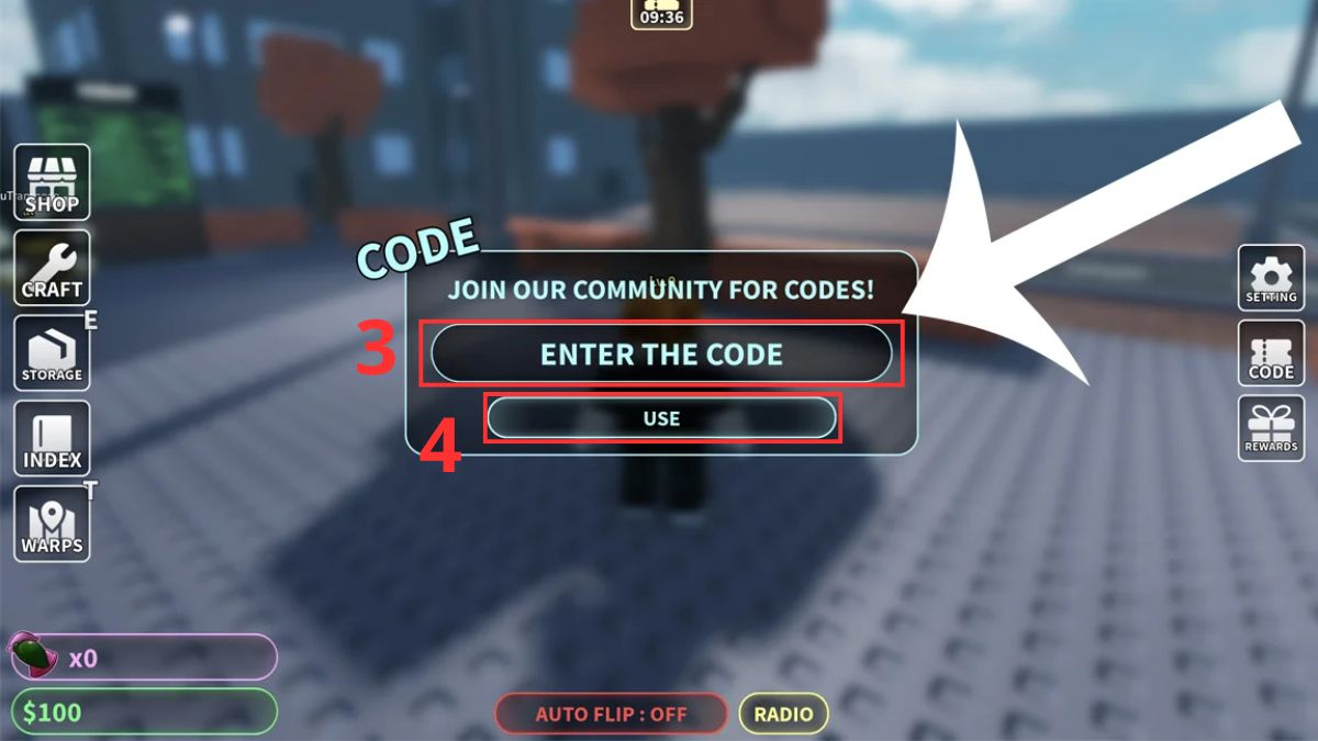 Nhập mã Giftcode Heads Please và chọn USE