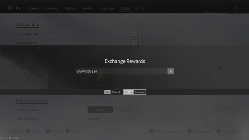 Nhập mã Giftcode Where Winds Meet và bấm Confirm