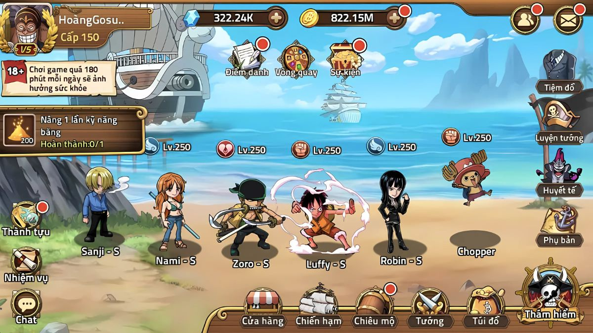 Hình ảnh trong game Thế Giới Hải Tặc