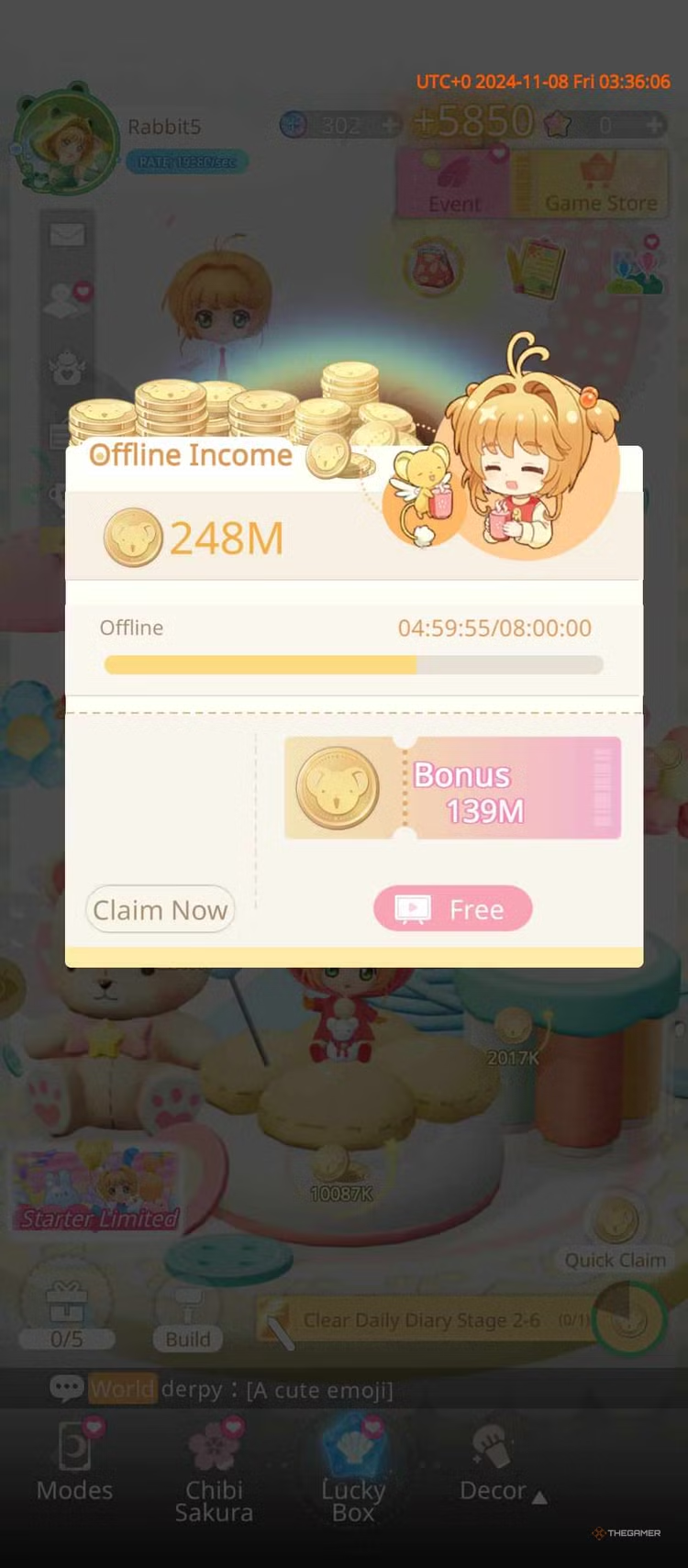 Người chơi thu thập Tomoeda Coins để nâng cấp