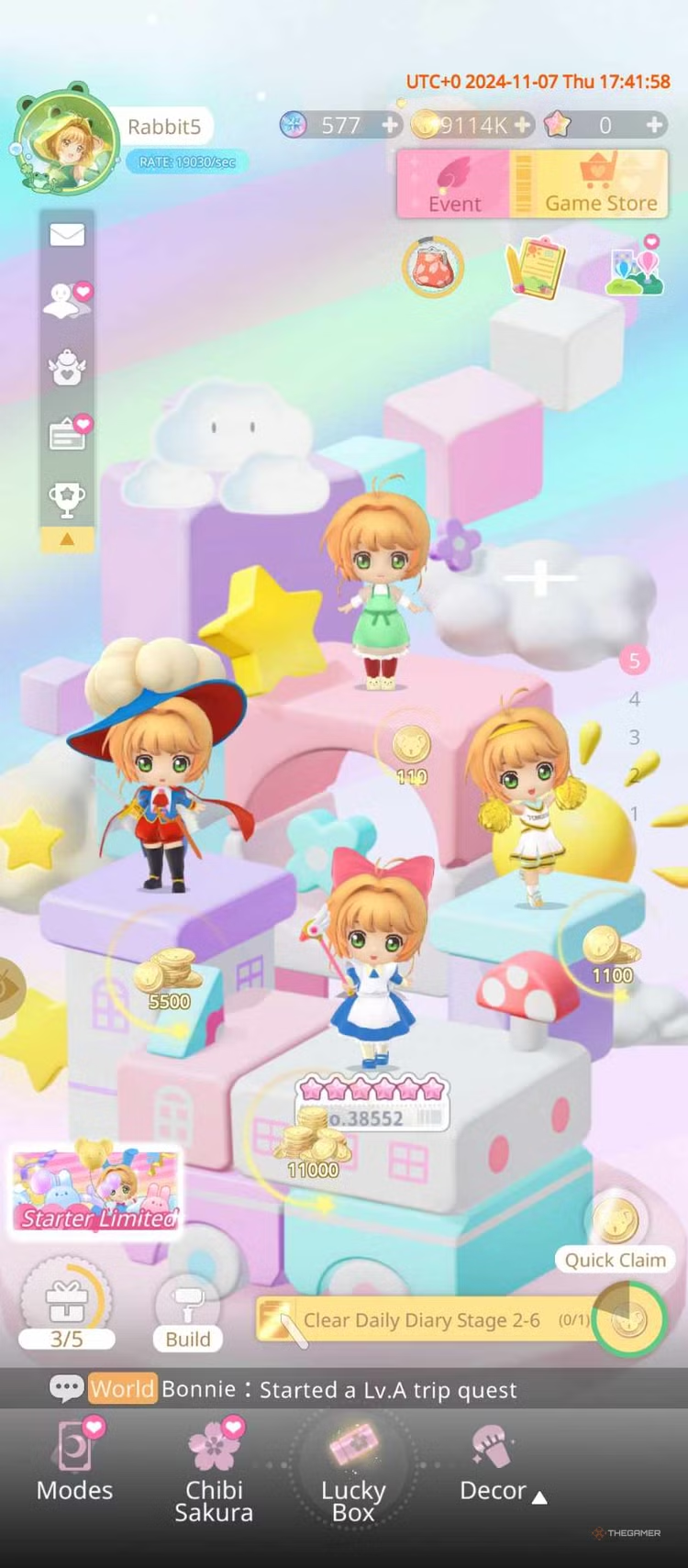 Người chơi thay thế Chibi Sakura hiếm khi nhận từ Lucky Box