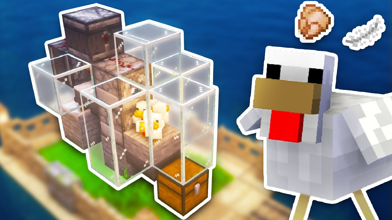 Trại gà tự động trong Minecraft