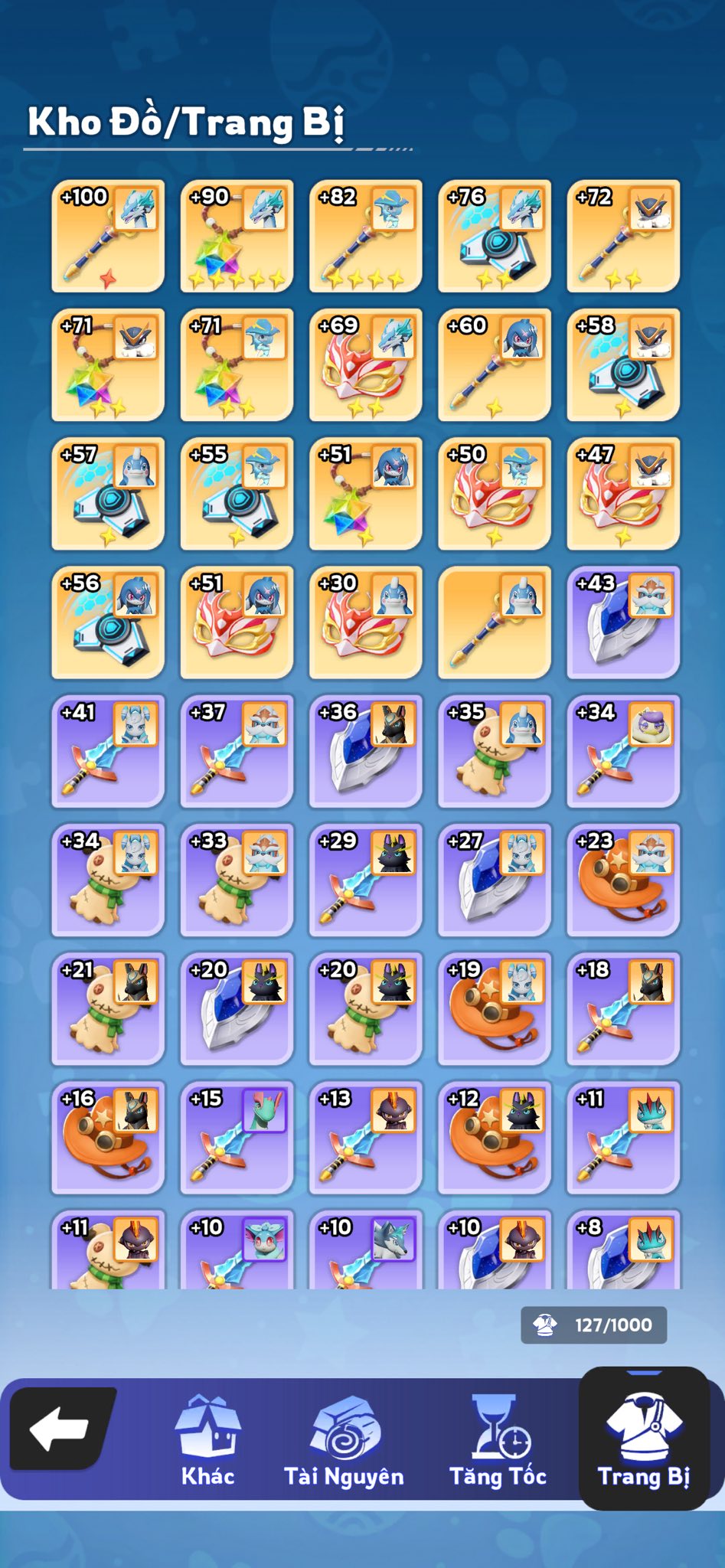 Hình ảnh kho đồ/trang bị trong game Cuộc Chiến Sinh Tồn