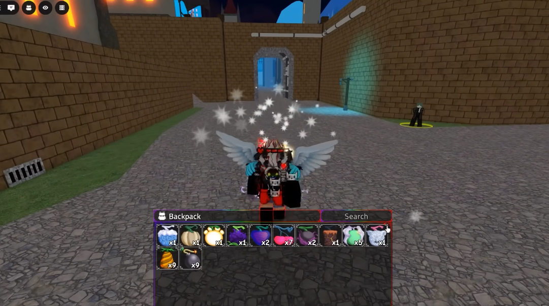 Túi đồ Backpack chứa các loại Trái Ác Quỷ hiếm trong King Legacy Roblox