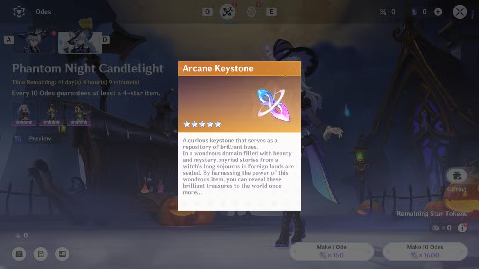 Arcane Keystone là đơn vị tiền tệ được dùng để quay Miliastra Wonderland Premium Banner