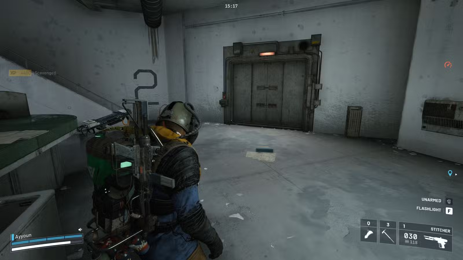 Game thủ cần sử dụng chìa khóa Stella Montis Security Checkpoint để mở cánh cửa bị khóa