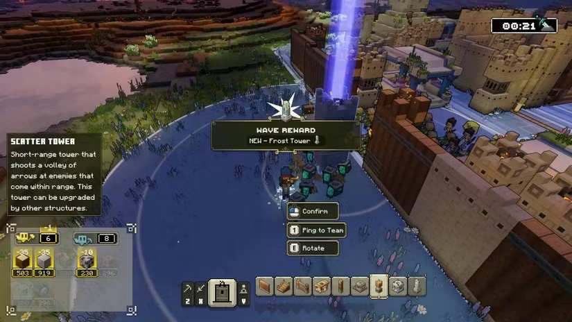 Mỗi chế độ chơi sẽ có cách mở Frost Tower khác nhau trong game Minecraft Legends