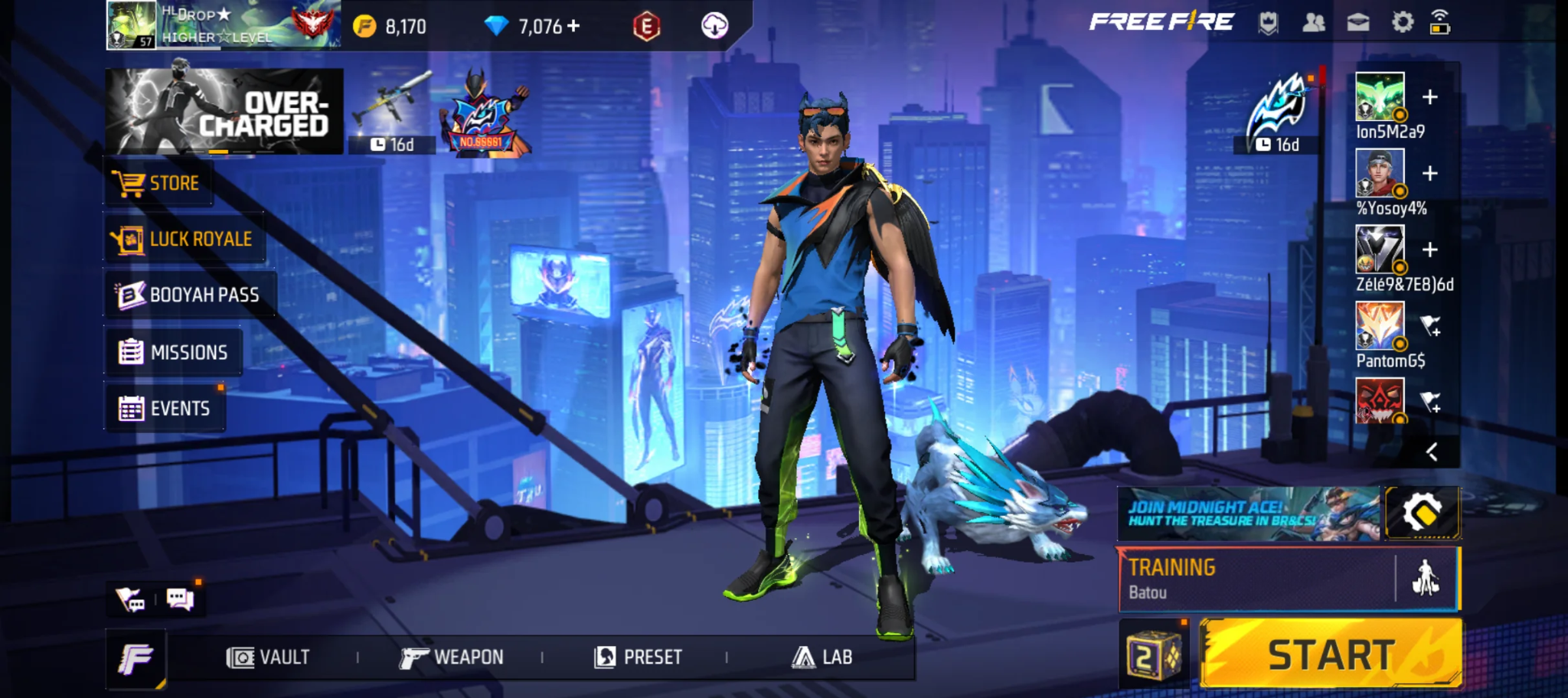 Nhân vật Oscar trong game Garena Free Fire