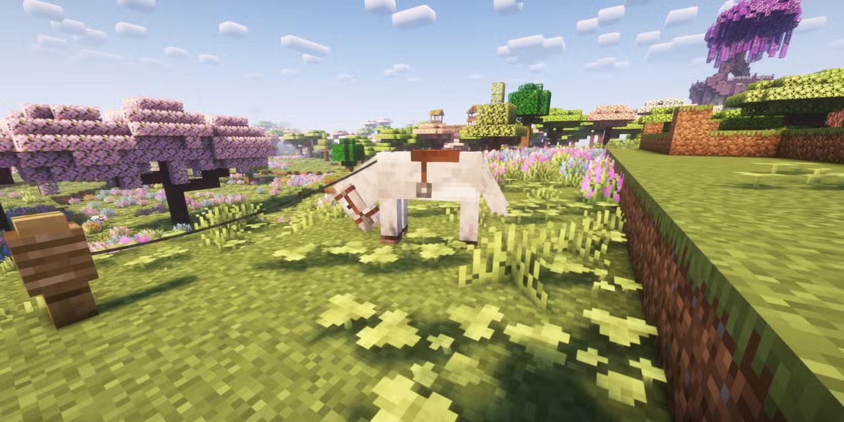 Game thủ sử dụng yên ngựa trong game Minecraft