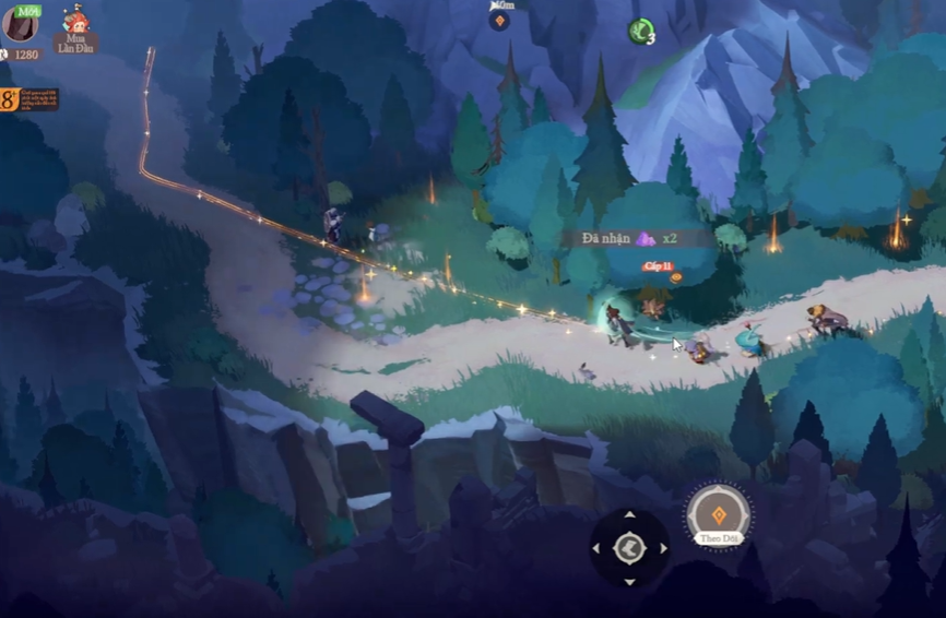 Hình ảnh chiến đấu trong game Hành Trình AFK