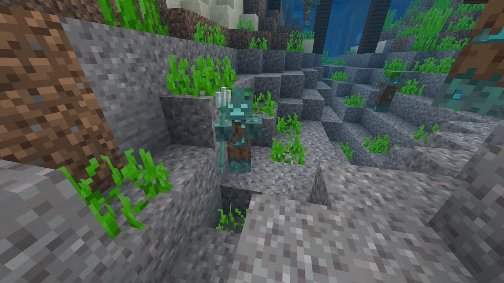 Game thủ cần tìm và tiêu diệt Drowned để lấy Trident