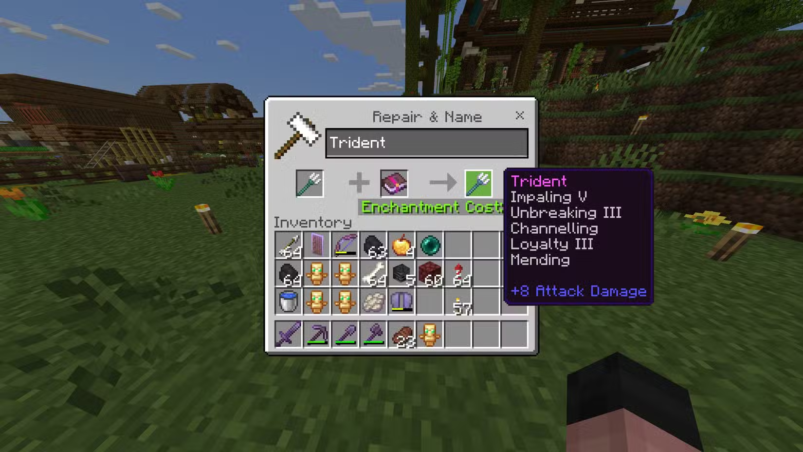 Có tới 5 phù phép cho Trident trong game Minecraft