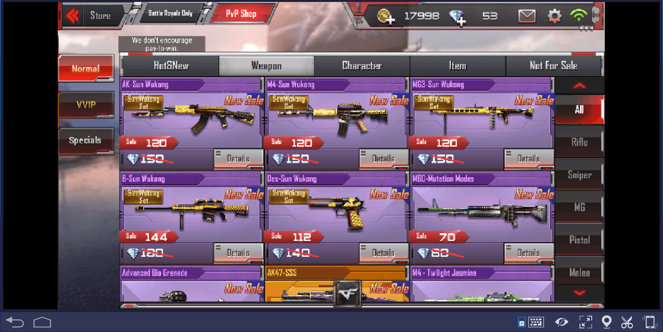 Game thủ nên mua vũ khí bằng Gems khi đây được coi là cách nhanh nhất để sở hữu vũ khí