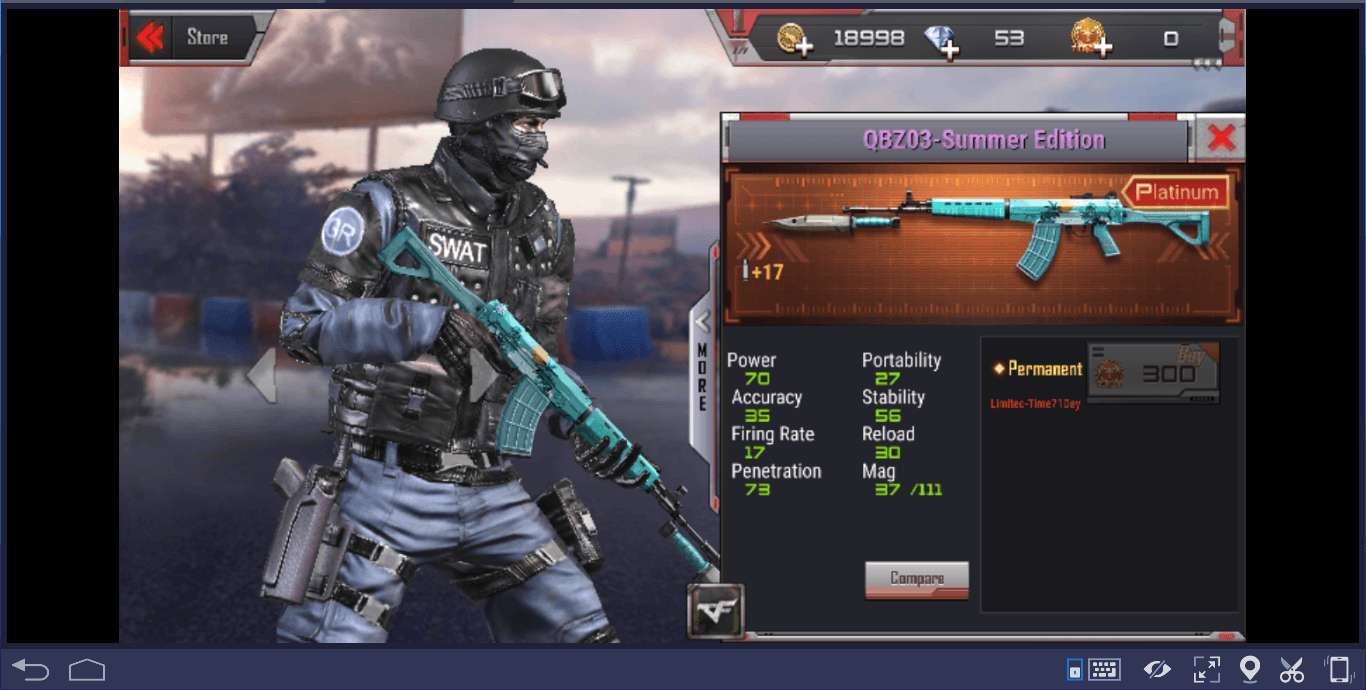 Game thủ có thể sở hữu vũ khí bằng cách đổi lấy Rank points của mình