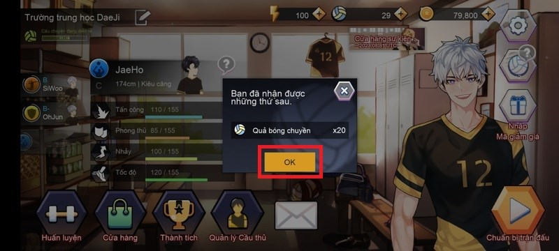 Màn hình sẽ xuất hiện thông báo phần quà bạn nhận được