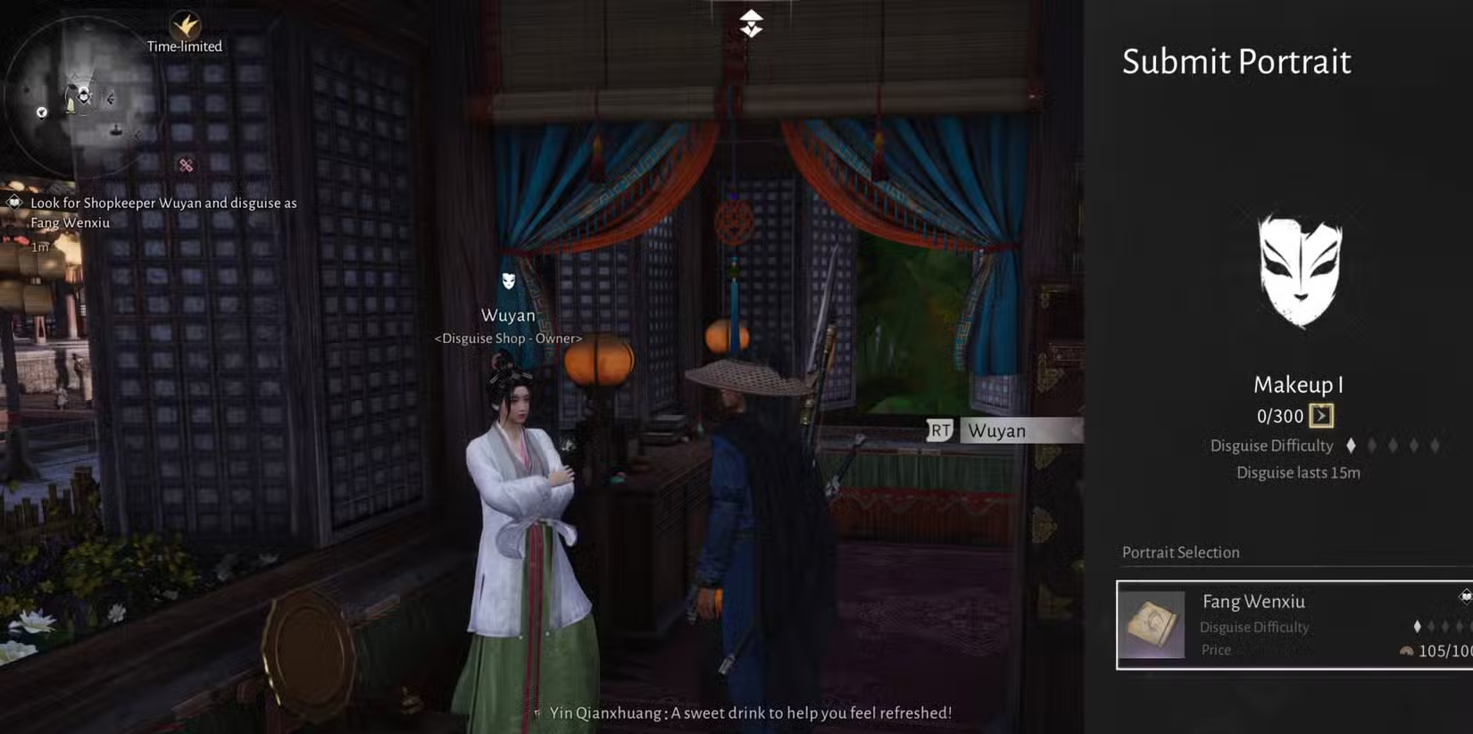 Người chơi sử dụng ngụy trang trong game Where Winds Meet