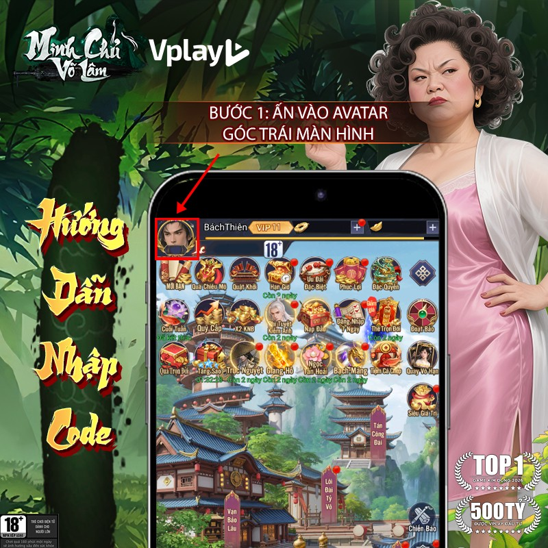 Hãy chọn vào biểu tượng Avatar ở góc trái trên cùng của màn hình