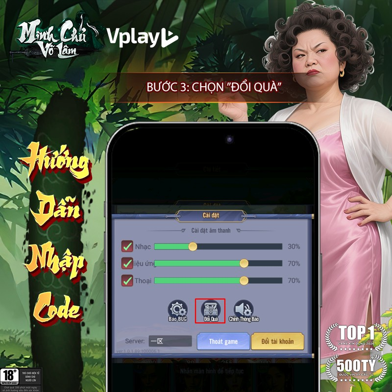 Hãy tìm và chọn vào mục Đổi Quà