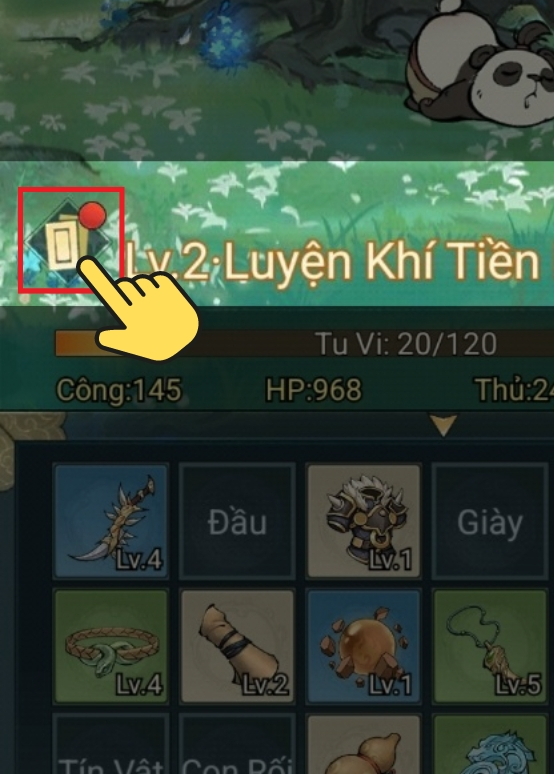 Tại màn hình chính của game, chọn mở hộp thư ở bên trái cạnh màn hình