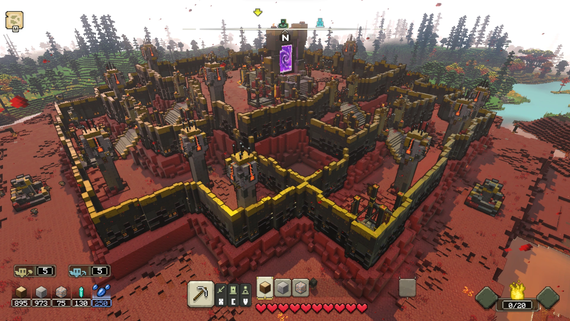 Piglin base trong Minecraft Legends