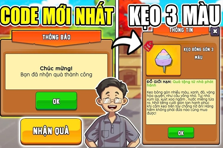 Màn hình sẽ hiện thông báo chúc mừng