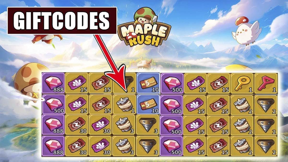 Tổng hợp danh sách Giftcode Nấm Lùn Tiến Lên (Maple Rush) mới nhất