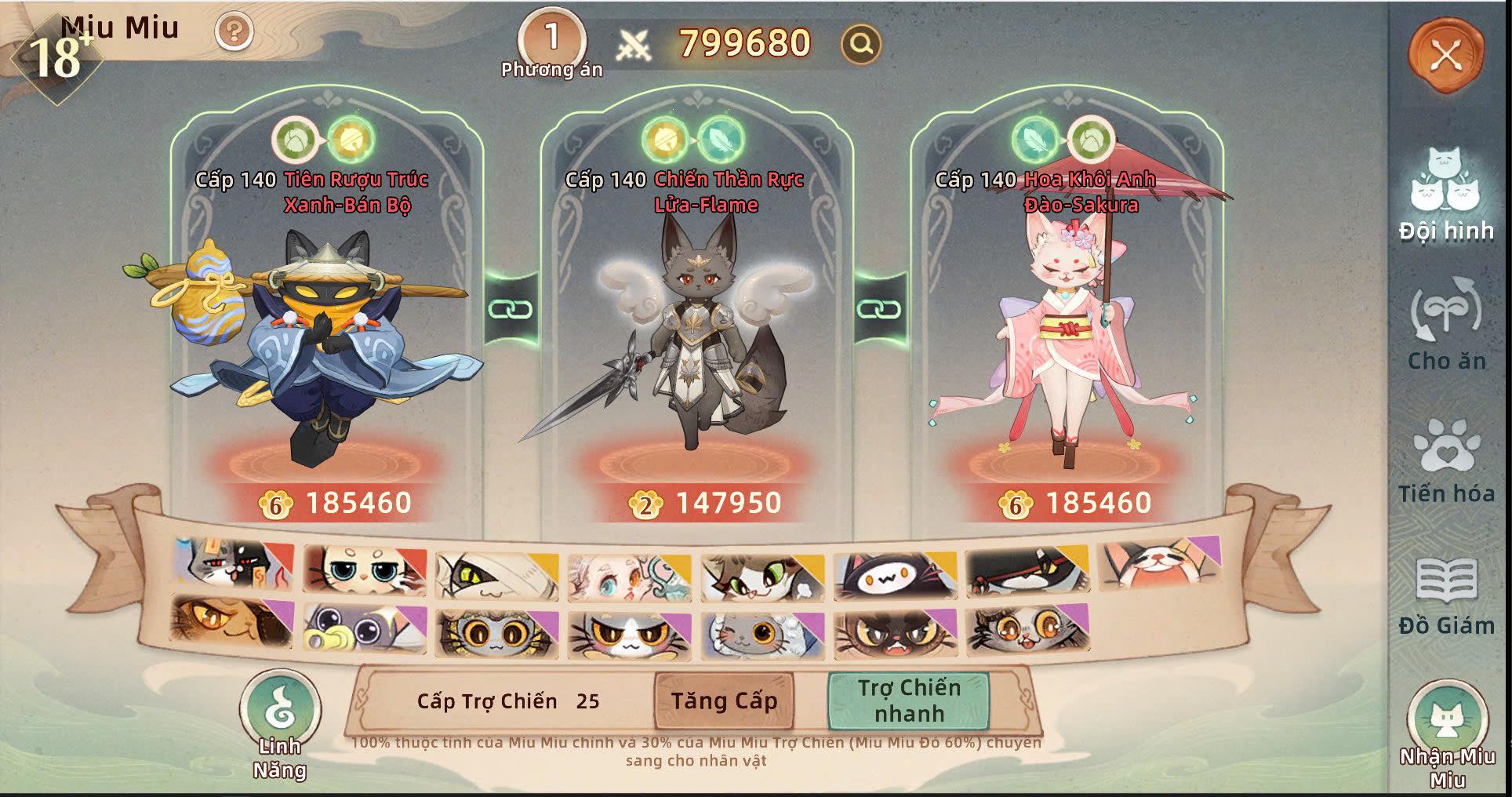 Hệ thống thú cưng Miu Miu cấp 140 và đội hình trợ chiến trong Tree of Savior: Neverland
