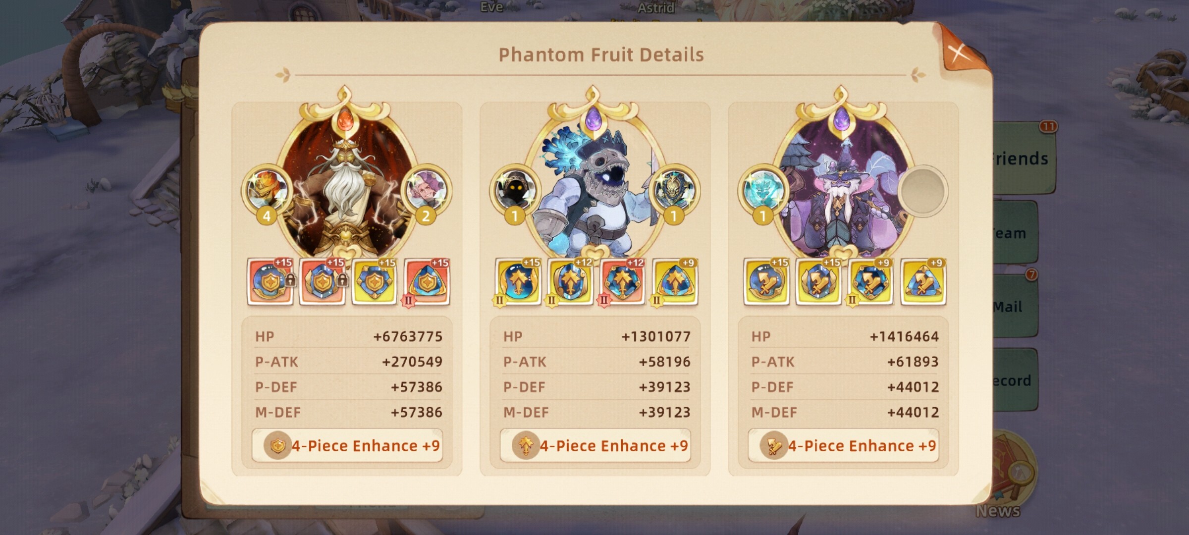 Hệ thống chỉ số nhân vật Ảo Ảnh Phantom Fruit - Tree of Savior: Neverland.