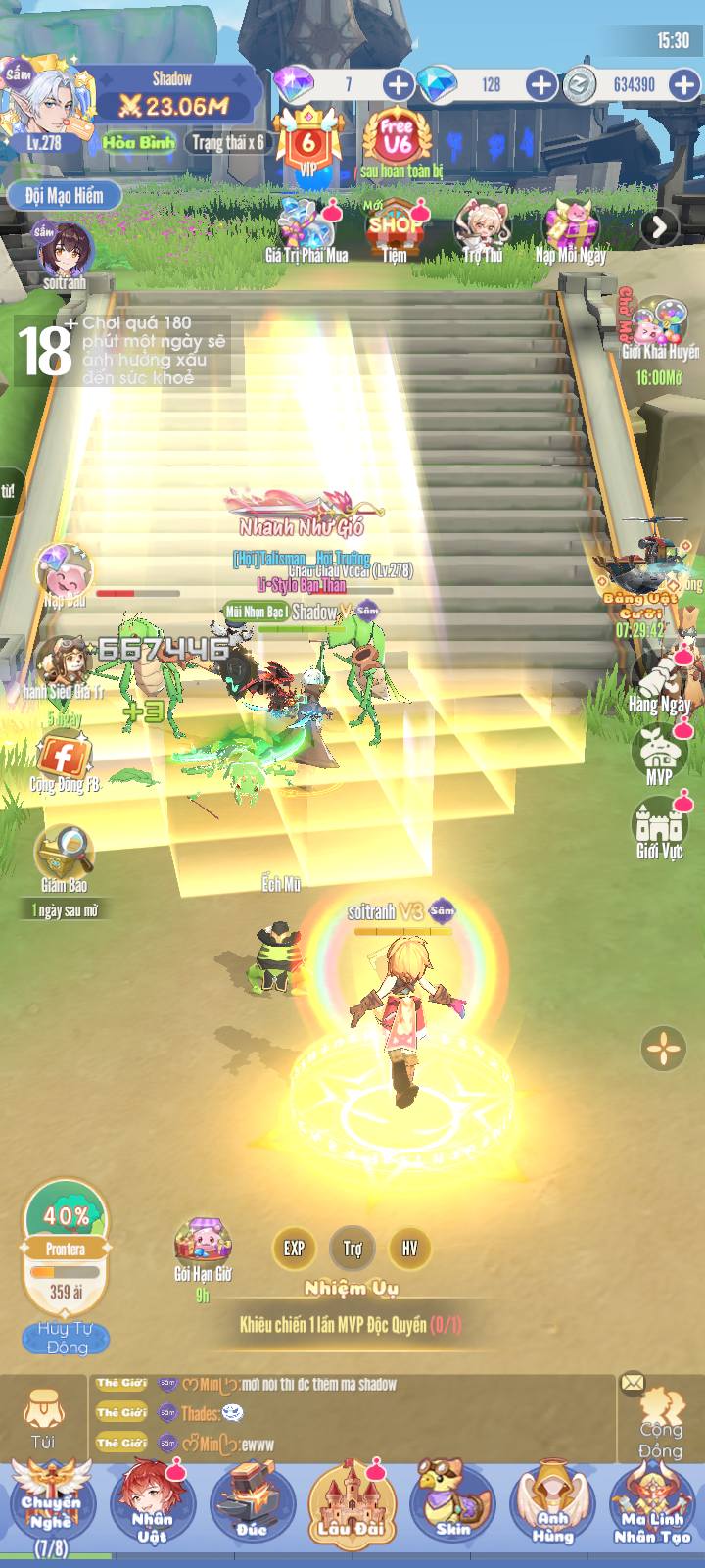 Hình ảnh chiến đấu trong game Ragnarok Twilight: Chạng Vạng