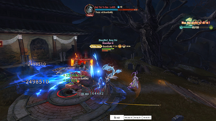 Hình ảnh chiến đấu trong game Quỷ Môn Quan